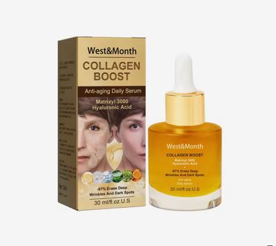 Collageen BOOST gezichtsserum. 30 ml, voor fijne lijntjes, droge huid, zwarte vlekken. Bij myhearttoyours.nl