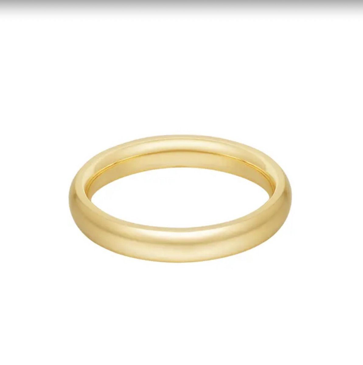 Gladde ring RVS goldplated  mt. 16 bij myhearttoyours.nl