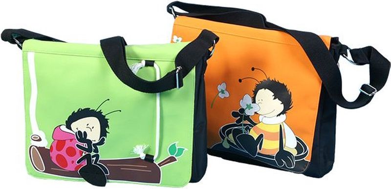 Schooltas van NICI, in groen en oranje Schooltas van NICI, in groen en oranje