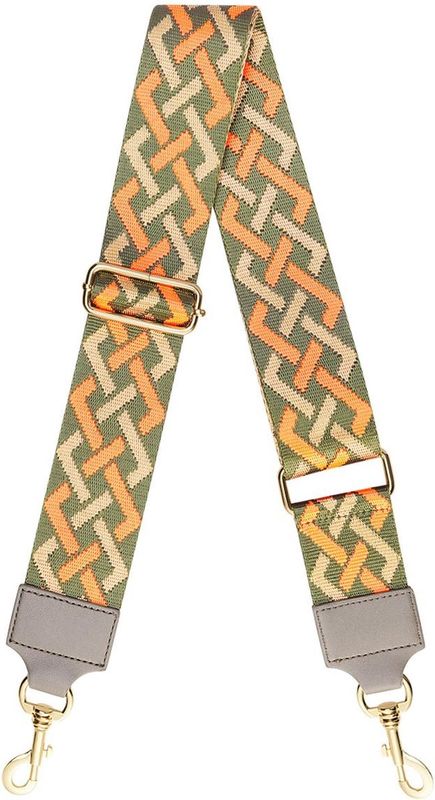 Losse bag strap, oranje/groen design bij myhearttoyours.nl