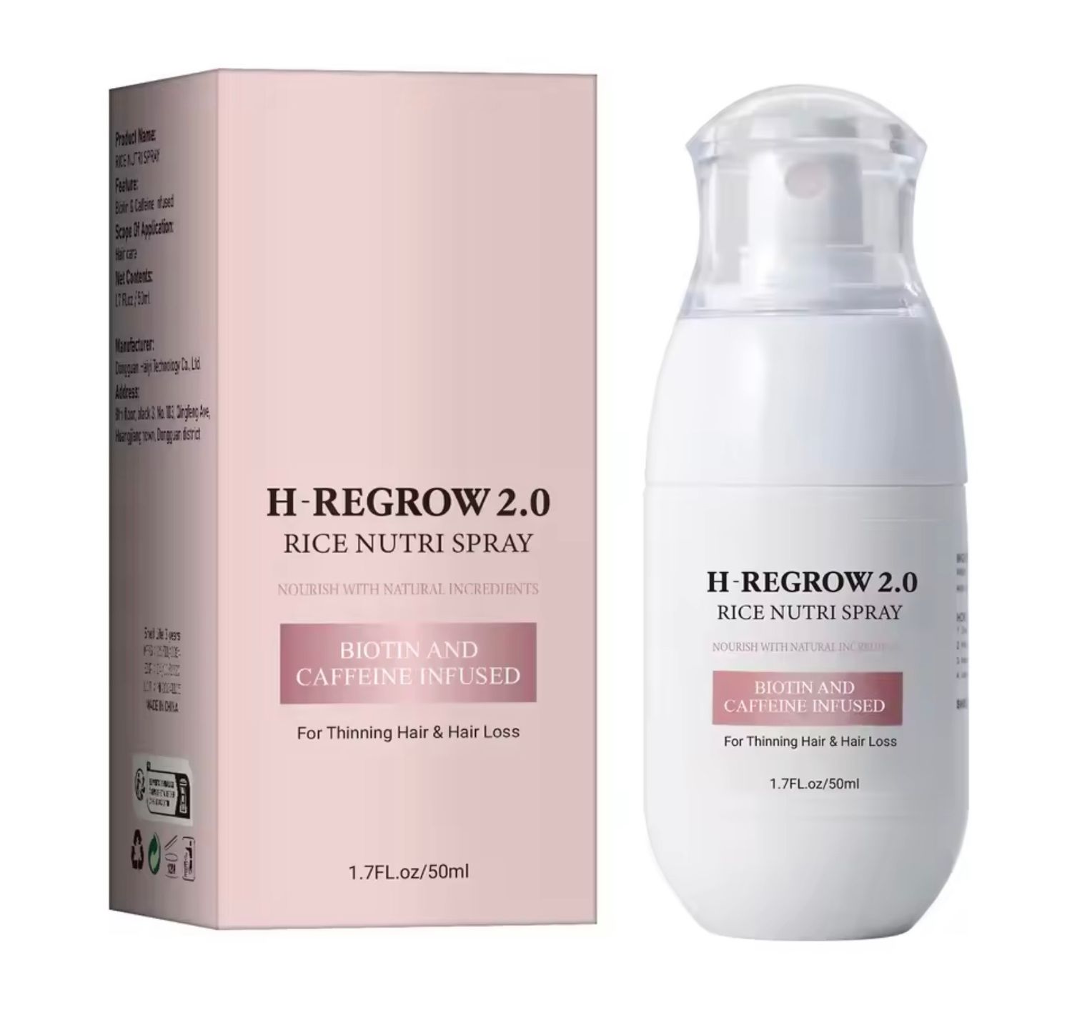 RIJST NUTRI SPRAY voor het haar. Tegen haaruitval, dun haar, kale plekken. Bij myhearttoyours.nl