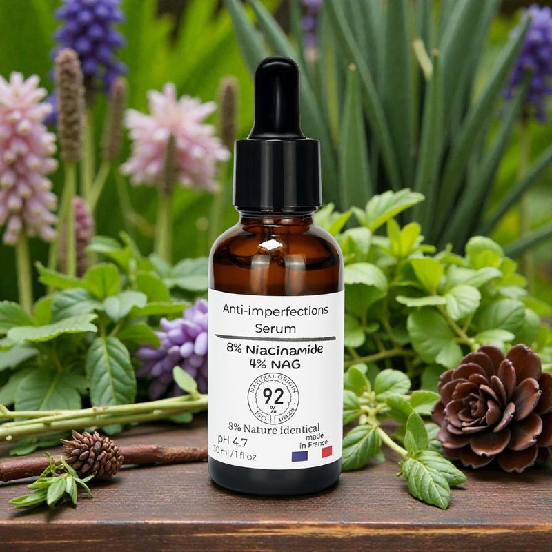 Gezichtsserum met 8% niacinamide en 4% N-acetylglucosamine 30 ml bij myhearttoyours.nl