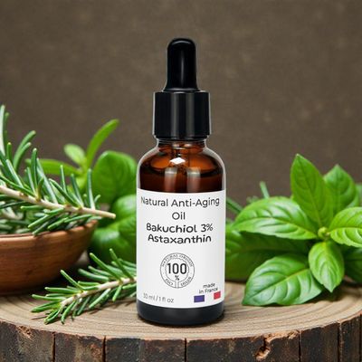 Anti-Aging olie met 3% Bakuchiol, Squalane en Astaxanthine. 30 ml Anti-Aging olie met 3% Bakuchiol, Squalane en Astaxanthine. 30 ml bij myhearttoyours.nl
