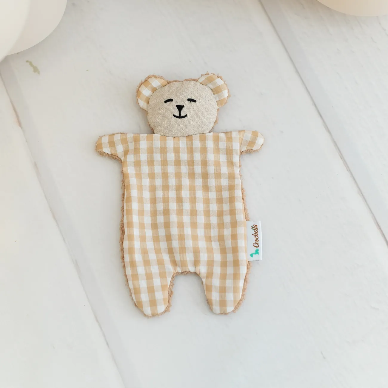 Knuffeldoek/DouDou Beer licht  -  25 cm. bij myhearttoyours.nl