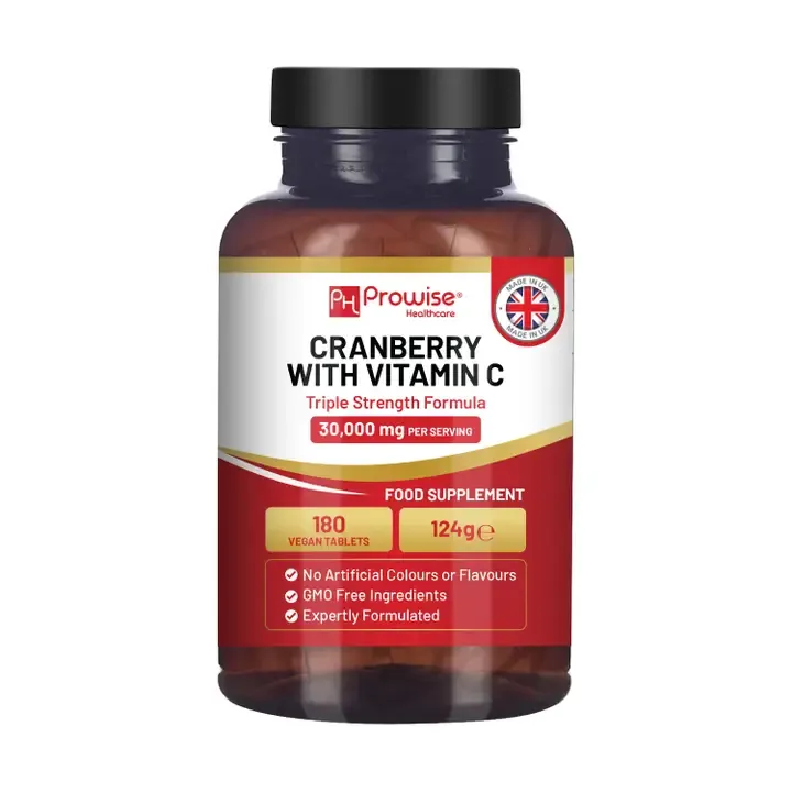 Prowise Cranberry met Vit. C. 180 VEGAN Tablets. Deze cranberrytabletten bevatten een hoge concentratie bij myhearttoyours.nl
