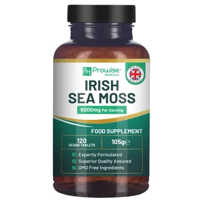Irish Sea Moss supplement, 120 VEGAN Tablet Prowise Voedingssupplement FORMULE MET HOGE STERKTE, IRISH SEA MOSS, bij myhearttoyours.nl