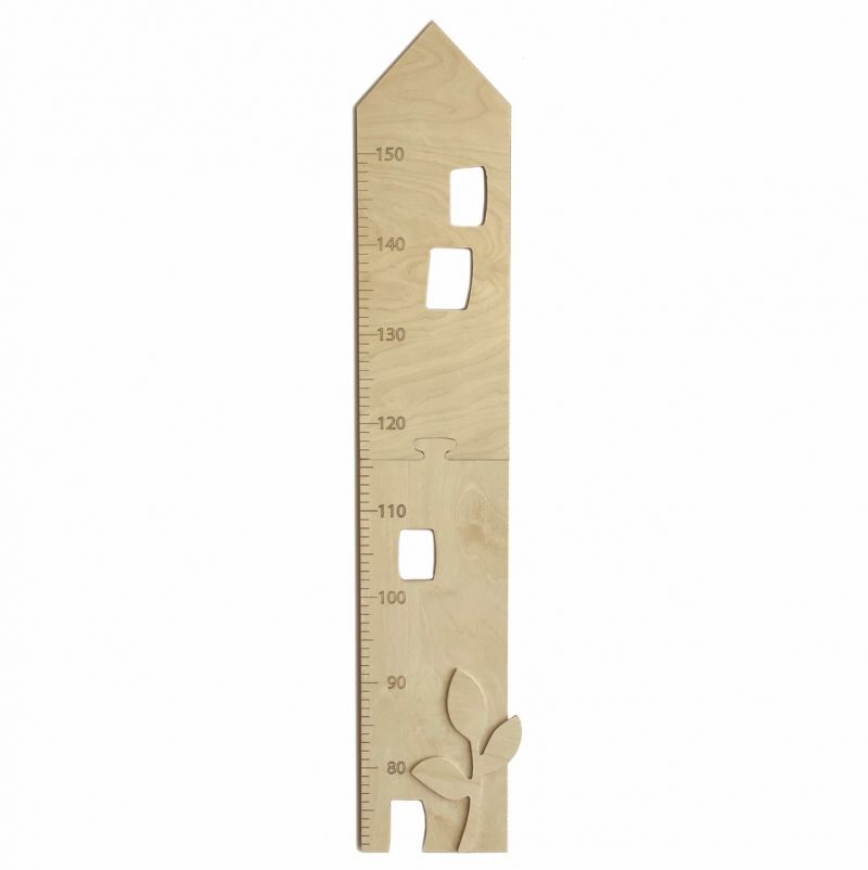 Wooden House Growth Chart yardstick