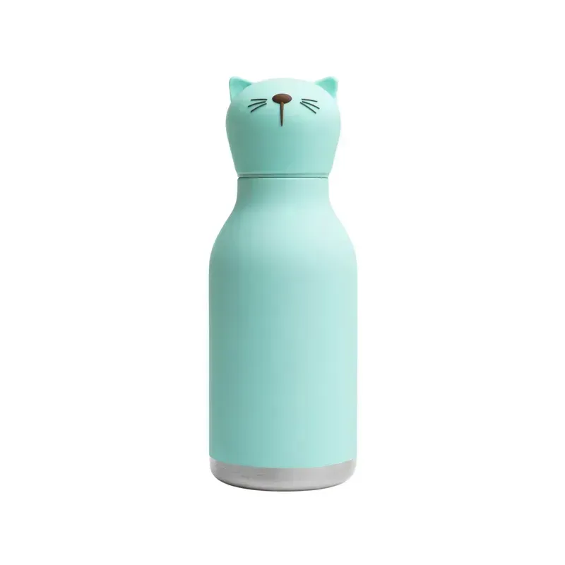 ASOBU Bestie Cat water bottle with cat lid, insulated and personalized with name, logo or picture.