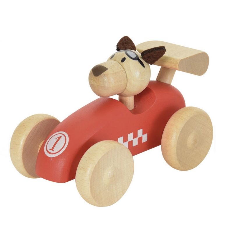 Houten raceauto