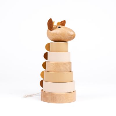 Holz-Stapelturm Giraffe