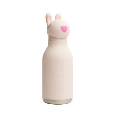 ASOBU Bestie Bunny water bottle with bunny lid, insulated and personalized with name, logo or picture.