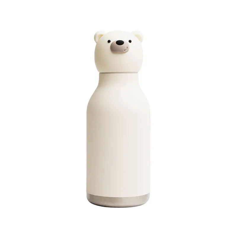 ASOBU Bestie Polar Bear water bottle with polar bear lid, insulated and personalized with name, logo or picture.