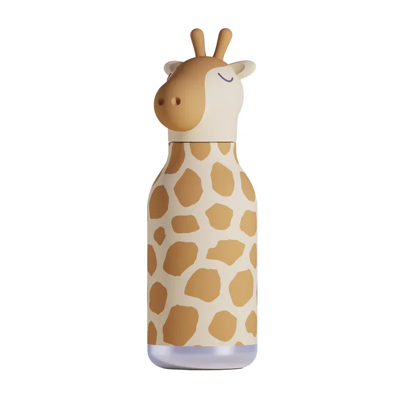 ASOBU Bestie Giraffe water bottle with giraffe lid, insulated and personalized with name, logo or picture.