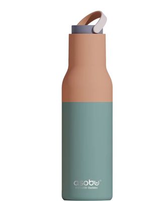 ASOBU Metro Pastel Green – Geïsoleerde RVS Drinkfles met Puramic™ Coating, Personaliseerbaar