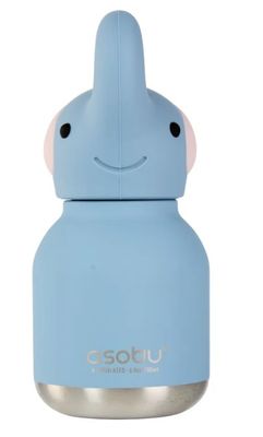 Asobu Mini Bestie Olifant Waterfles 200 ml – Personaliseerbaar, BPA-vrij, roestvrij staal &amp; siliconen