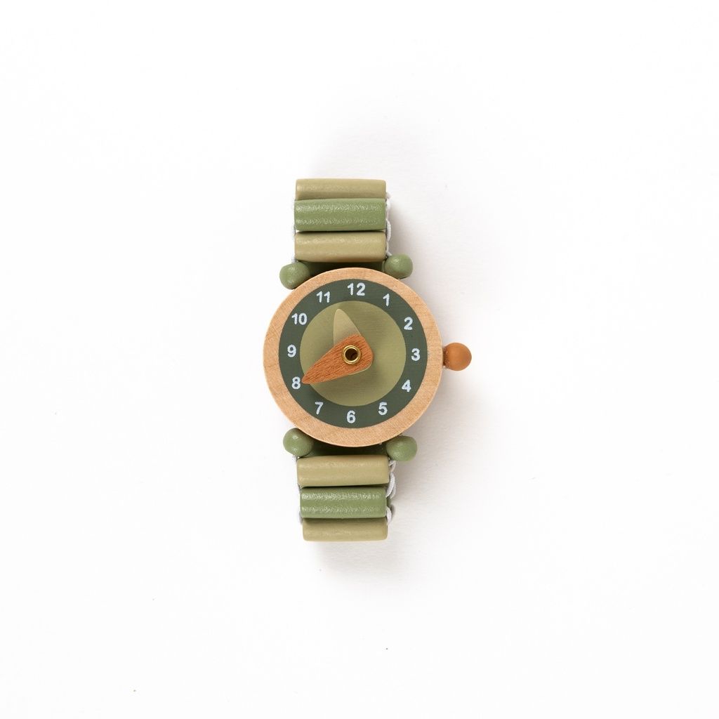 Wooden Watch Green, Customizable
