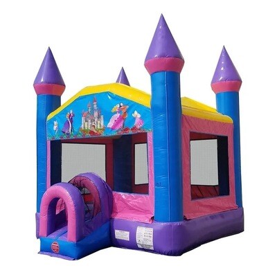 Pink &amp; Blue Princess Dream Bounce House