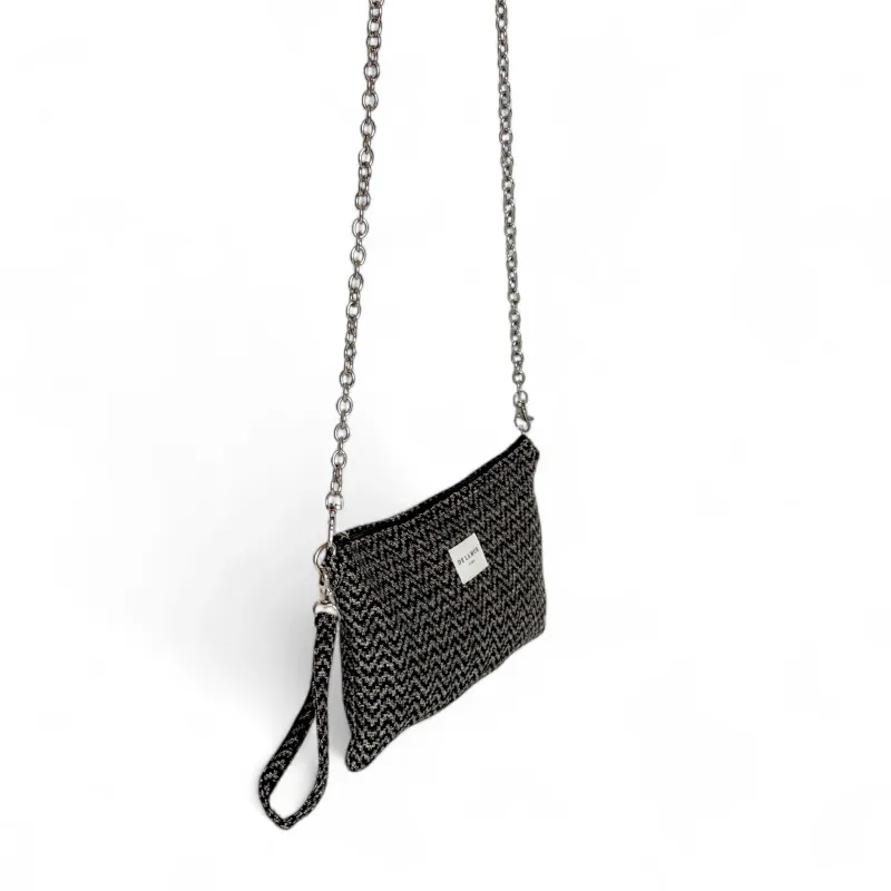 Clutch black/beige