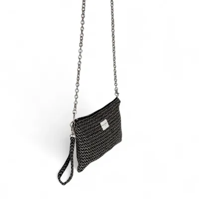 Clutch black/beige