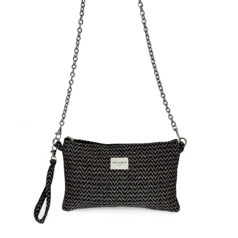 Clutch black/beige