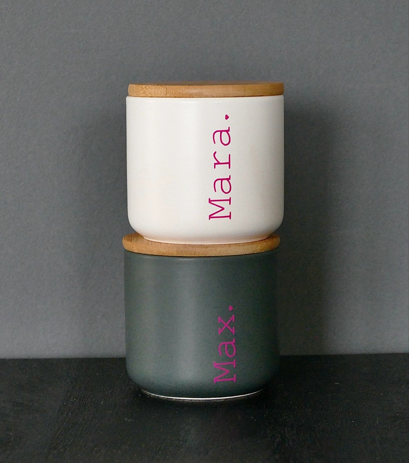 Vorratsdose aus Keramik (personalisiert)