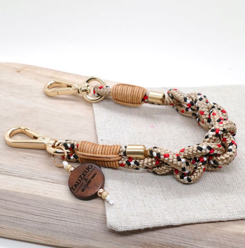 Handykette kurz TartanBeige