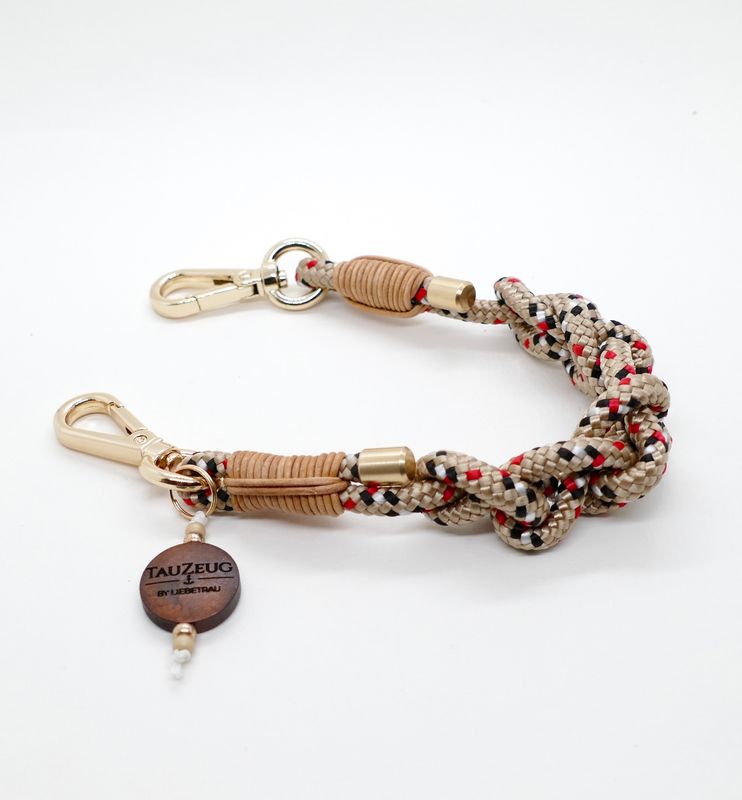 Handykette kurz TartanBeige