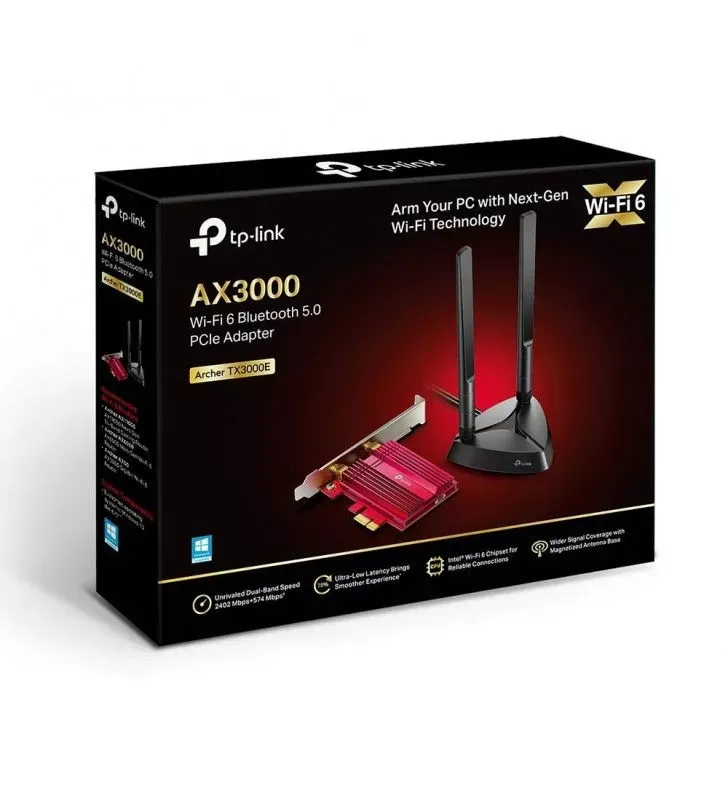 TP-LINK ARCHER TX3000E - Adaptateur WiFi 6 PCIe - Bluetooth 5.0