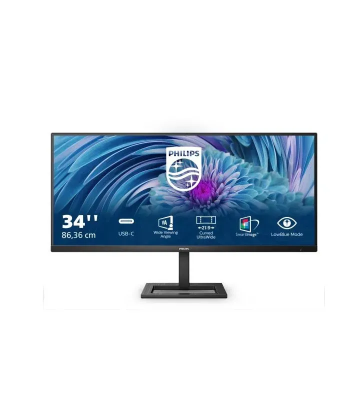 Philips E Line 346E2LAE/00 LED display 86,4 cm (34&quot;) 3440 x 1440 pixels Wide Quad HD LCD Noir