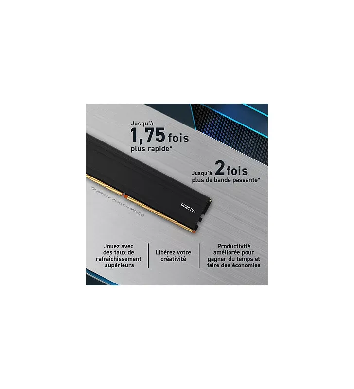 Crucial Pro module de mémoire 24 Go 1 x 24 Go DDR5 5600 MHz