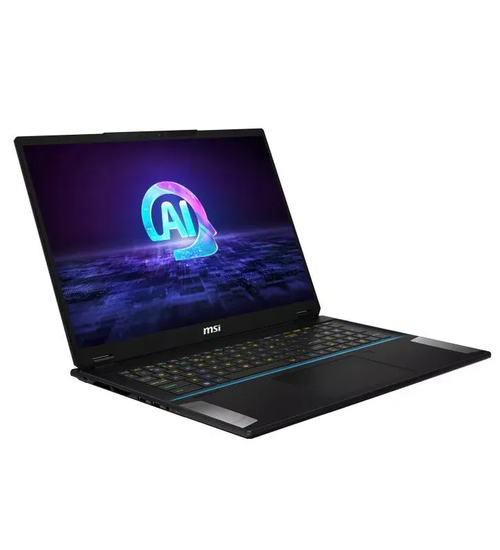 MSI Stealth 18 AI Studio A1VIG-003FR Intel Core Ultra 9 185H Ordinateur portable 45,7 cm (18&quot;) UHD+ 64 Go DDR5-SDRAM 2 To SSD NVIDIA GeForce RTX 4090 Wi-Fi 7 (802.11be) Windows 11 Pro Noir