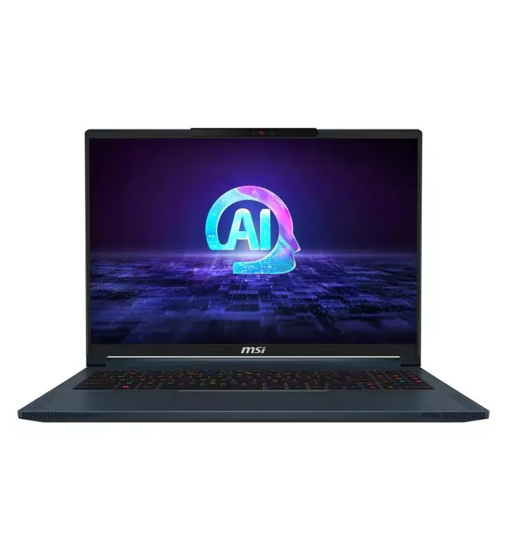 MSI Stealth 16 AI Studio A1VIG-003FR Intel Core Ultra 9 185H Ordinateur portable 40,6 cm (16&quot;) UHD+ 32 Go DDR5-SDRAM 1 To SSD NVIDIA GeForce RTX 4090 Wi-Fi 7 (802.11be) Windows 11 Pro Bleu