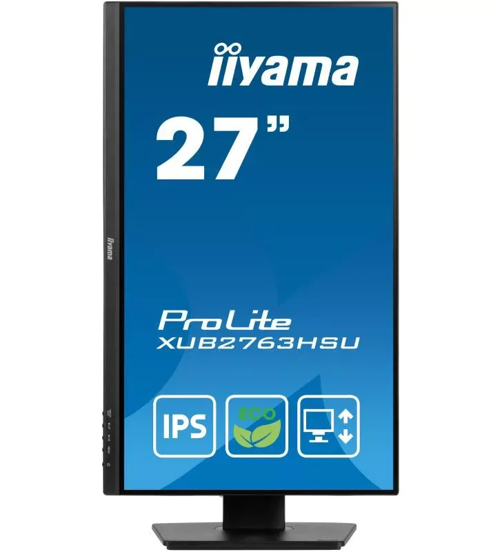 iiyama ProLite XUB2763HSU-B1 écran plat de PC 68,6 cm (27&quot;) 1920 x 1080 pixels Full HD LED Noir