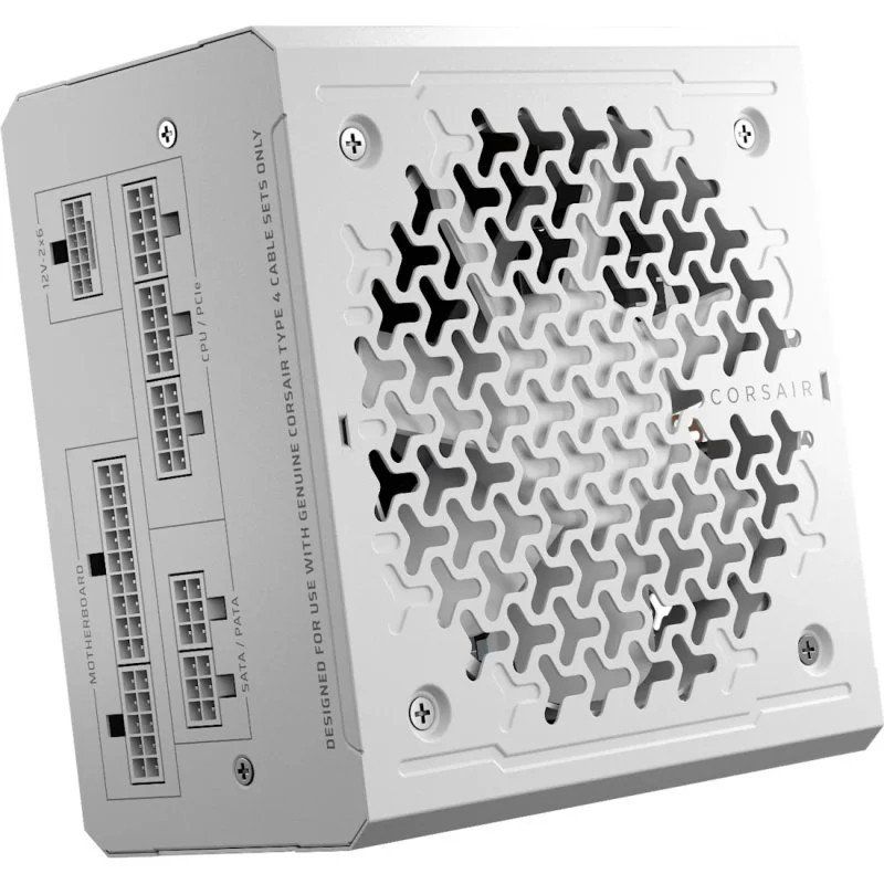 CORSAIR RM850e (2025) Alimentation ATX Entièrement Modulaire à Faible Bruit avec Câble 12V-2x6 – Compatible ATX 3.1 et PCIe 5.1, Efficacité Cybenetics Gold, Condensateurs Résistants à 105°C – Blanc