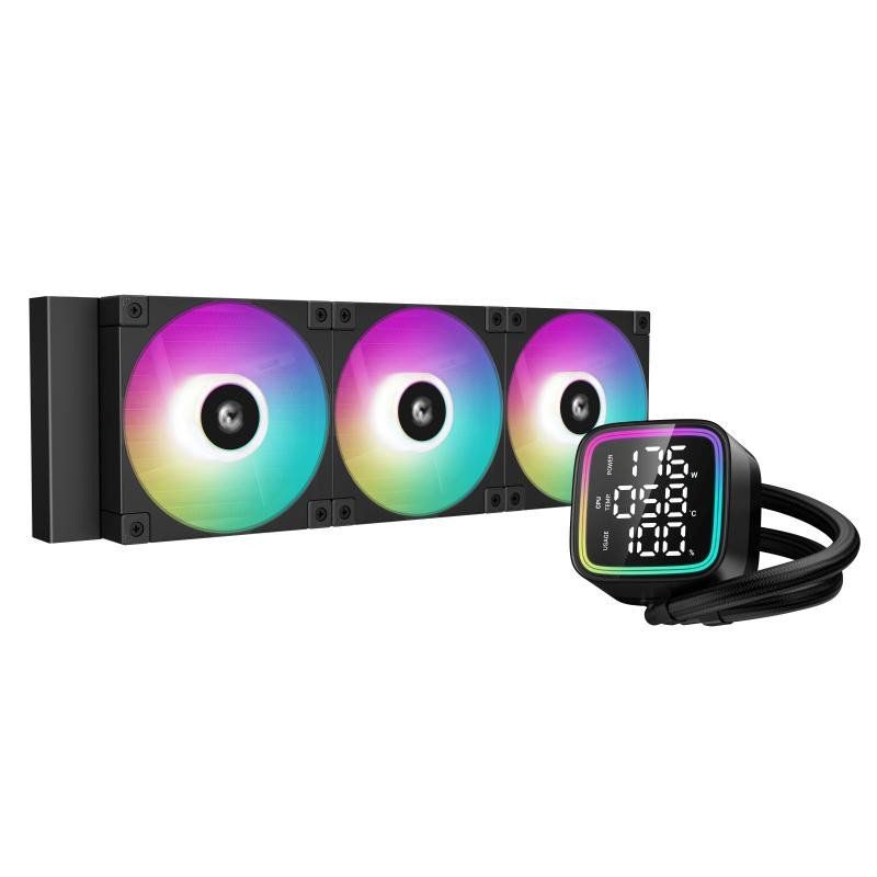 EK Water Blocks Nucleus AIO CR360 Lux D-RGB Processeur Refroidisseur de liquide tout-en-un 12 cm Noir 1 pièce(s)