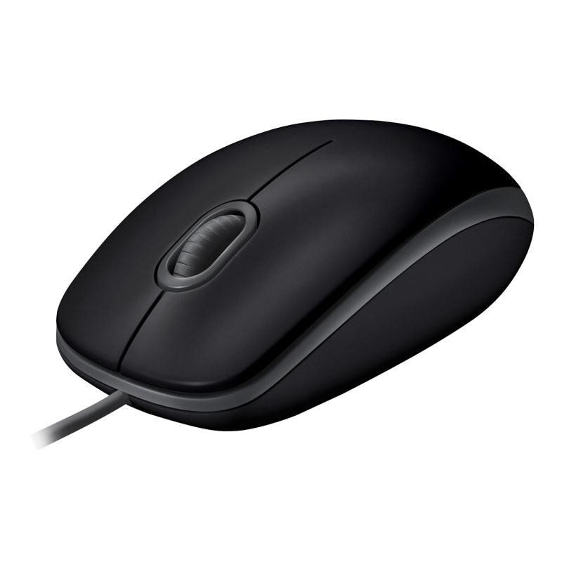 Logitech B110 Souris Filaire USB, Boutons Silencieux, Taille Standard au Design Confortable, Ambidextre, Compatible avec PC/Mac/Portable - Gris