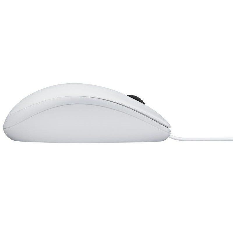 Logitech B100 Souris Filaire USB, 3 Boutons, Suivi Optique, Ambidextre, Compatible avec PC/Mac/Ordinateur Portable/Chromebook - Blanche