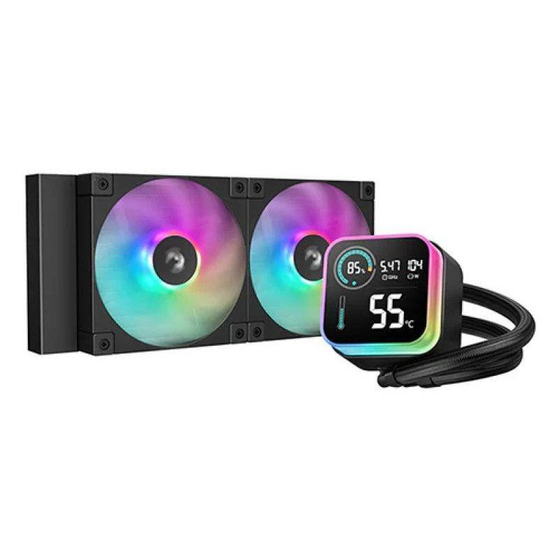 Kit de refroidissement par eau bricolage 240mm PC, Réservoir de Pompe à Bloc CPU/GPU Kit de Refroidissement Par Eau Dissipateur de Chaleur Ventilateur LED, Kit de Refroidisseur