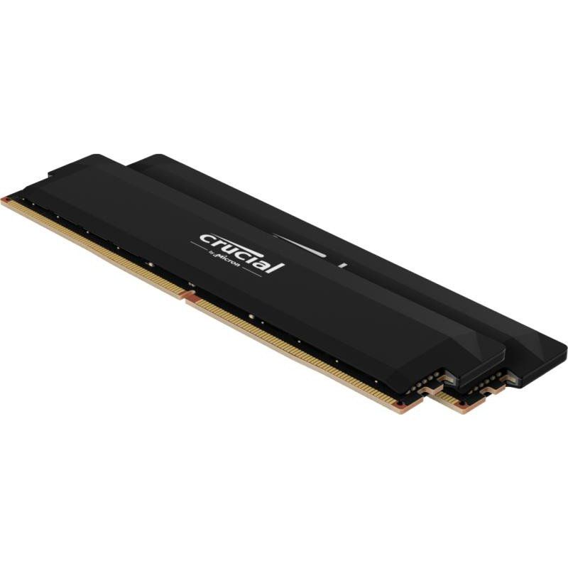Crucial Pro RAM DDR5 32Go Kit (2x16Go) 6000MHz CL36, Mémoire Overclocking Gaming, Intel XMP 3.0 / AMD Expo, (PC) Mémoire RAM 32Go DDR5, Noir - CP2K16G60C36U5B