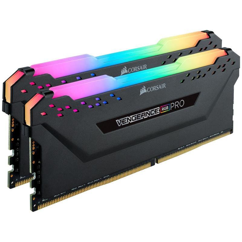 Corsair Vengeance RGB PRO - Kit de Mémorie Enthousiaste (16Go (2x8Go), DDR4, 3200MHz, C16, XMP 2.0) - Noir