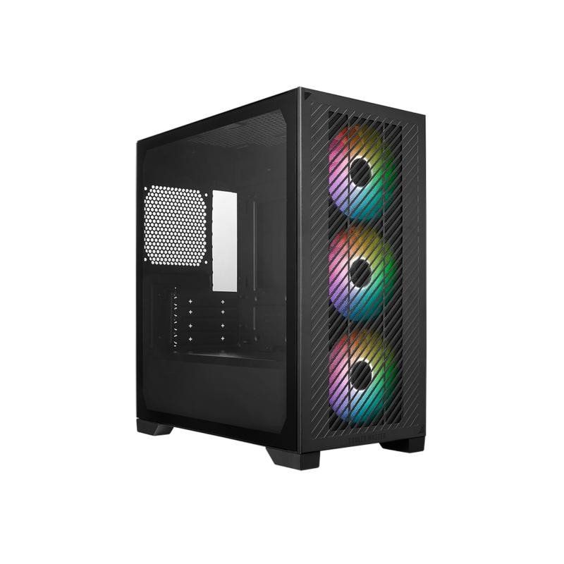 Cooler Master Elite 301 - Boîtier Mini-Tour (Micro-ATX, ITX), 3 Ventilateurs Avant ARGB 120mm (1200tr/min), pour Radiateur 280mm Max. ou GPU 365mm Max., Emplacement PSU Ajouré, USB 3.2 Gen1 Type-C