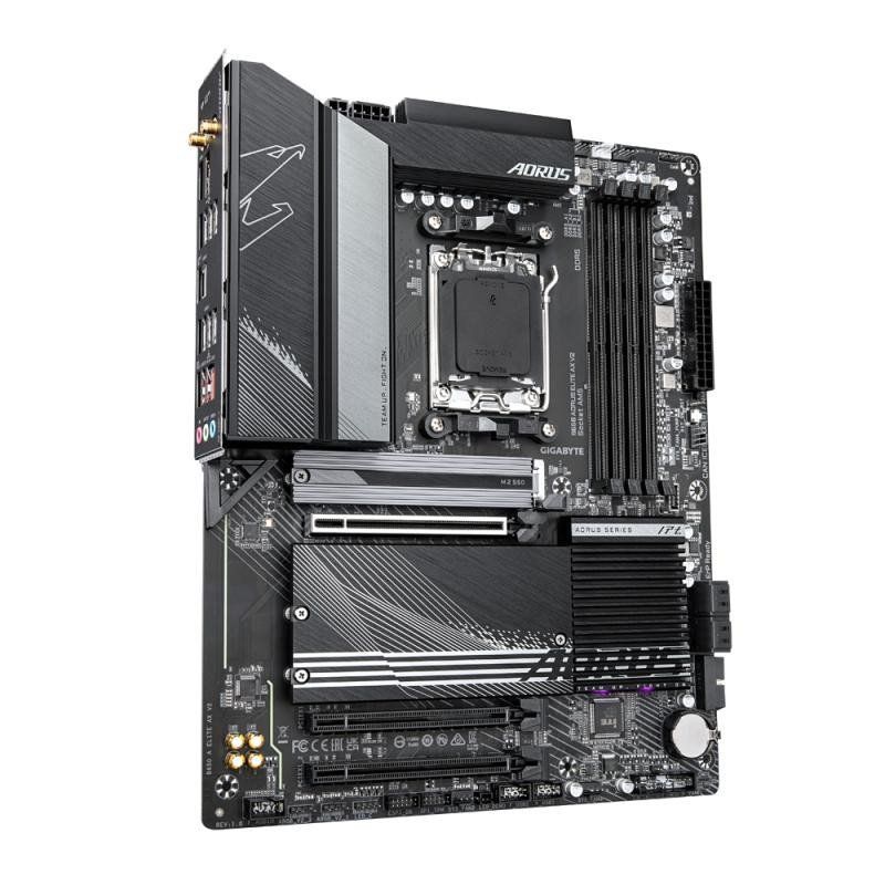 GIGABYTE B650 AORUS Elite AX V2 Carte mère - AMD Ryzen série 9000, VRM 12+2+2 Phases, jusqu&#39;à 8000 MHz DDR5 (OC), 1xPCIe 5.0 + 2xPCIe 4.0 M.2, LAN 2,5 GbE, WiFi 6E, USB 3.2 Gen 2