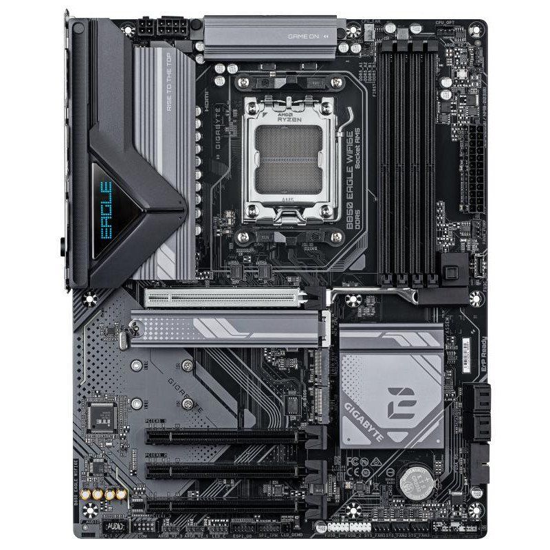 GIGABYTE B850 Eagle WIFI6E Carte Mère - AMD Ryzen 9000 Series CPUs, VRM numérique 8+2+2 Phases, jusqu&#39;à 8200MHz DDR5 (OC), 1xPCIe 5.0 + 2xPCIe 4.0 M.2, LAN GbE, WiFi 6E, USB 3.2 Gen 2