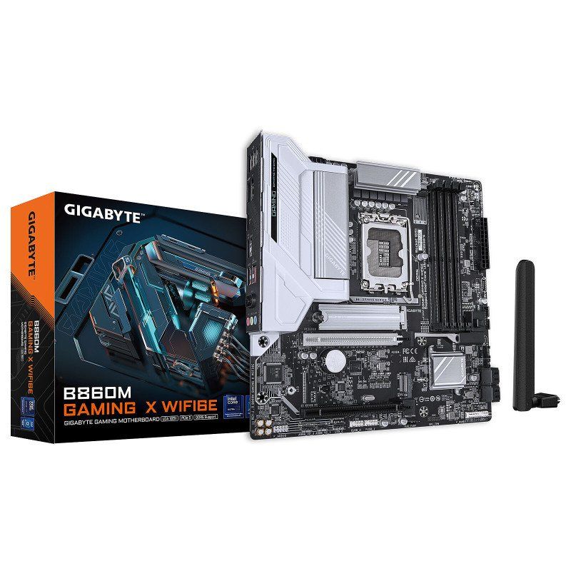 GIGABYTE B860M Gaming X WIFI6E Carte mère - Processeurs Intel Core Ultra, VRM 8+1+2+2 Phases, jusqu&#39;à 9200MHz DDR5, 1xPCIe 5.0 + 1xPCIe 4.0 M.2, LAN 2,5 GbE, WiFi 6E, USB 4