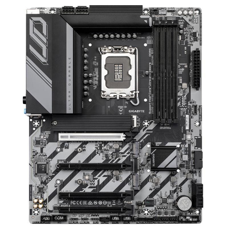 GIGABYTE Carte mère Z890 UD WIFI6E - Prend en Charge Les processeurs Intel Core Ultra (série 2), 12+1+2 Phases VRM, jusqu&#39;à 8800MHz DDR5 (OC), 1xPCIe 5.0 + 2xPCIe 4.0, Wi-FI 6E, LAN 2.5GbE