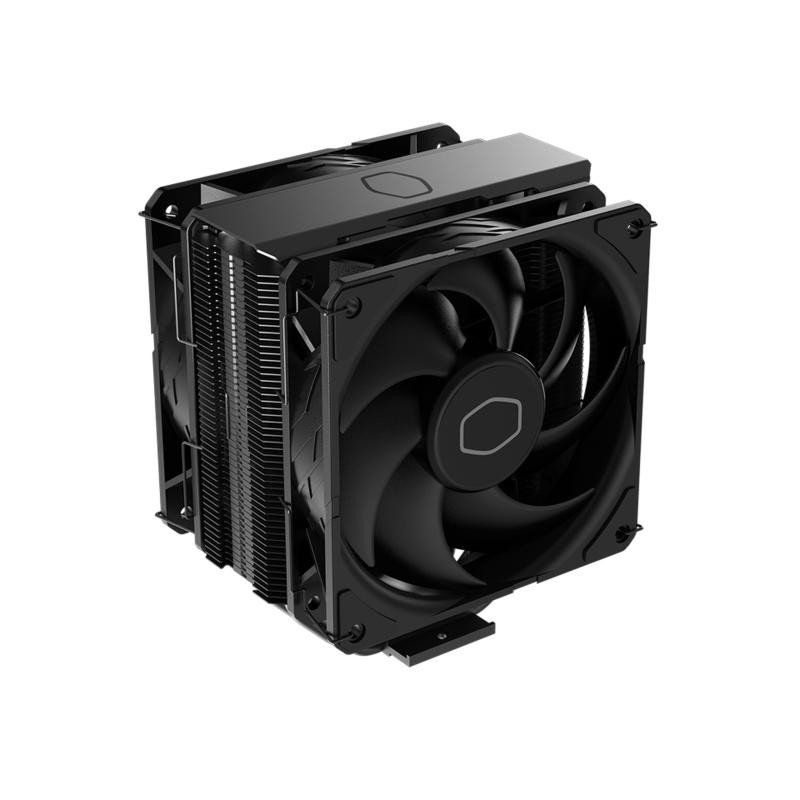 Cooler Master Hyper 212 Black X Duo Ventirad CPU - Double Ventilateur SickleFlow 120 Edge, Finition Aluminium, 4 Caloducs Compacts à Contact Direct Continu, Brackets LGA 1200/1700 &amp; AM4/AM5 - Noir