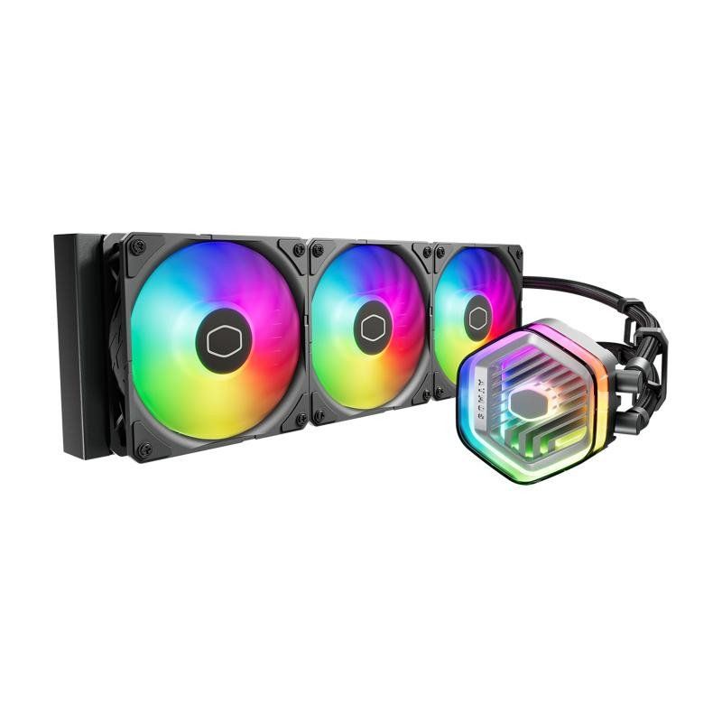 Cooler Master MasterLiquid Atmos 360 Black Watercooler CPU - Kit Watercooling AIO, Pompe à Double Chambre, Ventilateurs Sickleflow 120 Edge, ARGB Gen 2, Brackets LGA1700 &amp; AM5