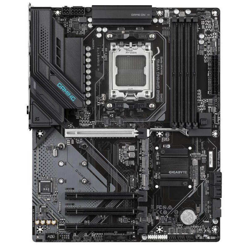 GIGABYTE B850 Gaming WIFI6 Carte Mère - AMD Ryzen 9000 Series CPUs, VRM numérique 6+2+2 Phases, jusqu&#39;à 8200MHz DDR5 (OC), 1xPCIe 5.0 + 2xPCIe 4.0 M.2, LAN GbE, WiFi 6, USB 3.2 Gen 2