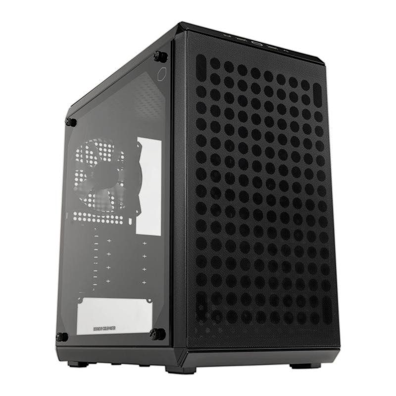 Cooler Master MasterBox Q300L V2 - Boîtier Mini-Tour mATX, 1 X 120mm Ventilateur Arrière, Panneau Verre Trempé, Routage Propre, Plusieurs Options de Rrefroidissement, USB 3.2 Gen 2x2 Type-C 20GB/s