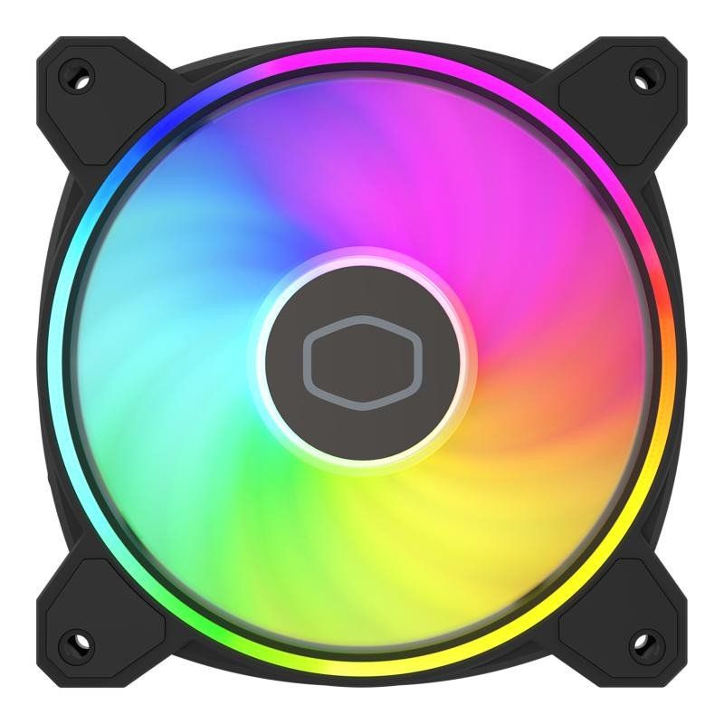 Cooler Master MasterFan MF120 Halo2 ARGB - Ventilateur de Boîtier 120mm, Éclairage ARGB à Double Boucle, Roulement Rifle, Pales Air Balance Agrandies avec Capteur Anti-Blocage &amp; Driver IC Amélioré